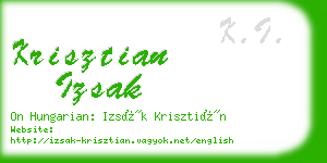 krisztian izsak business card